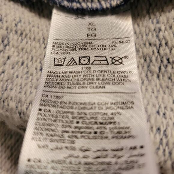 Old Navy Men's 1/4 Zip Blue Pullover Sweatshirt Size XL - Picture 4 of 4